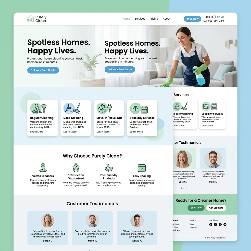Cleaning Service Website Design